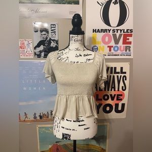 Light Green Square Neck Top